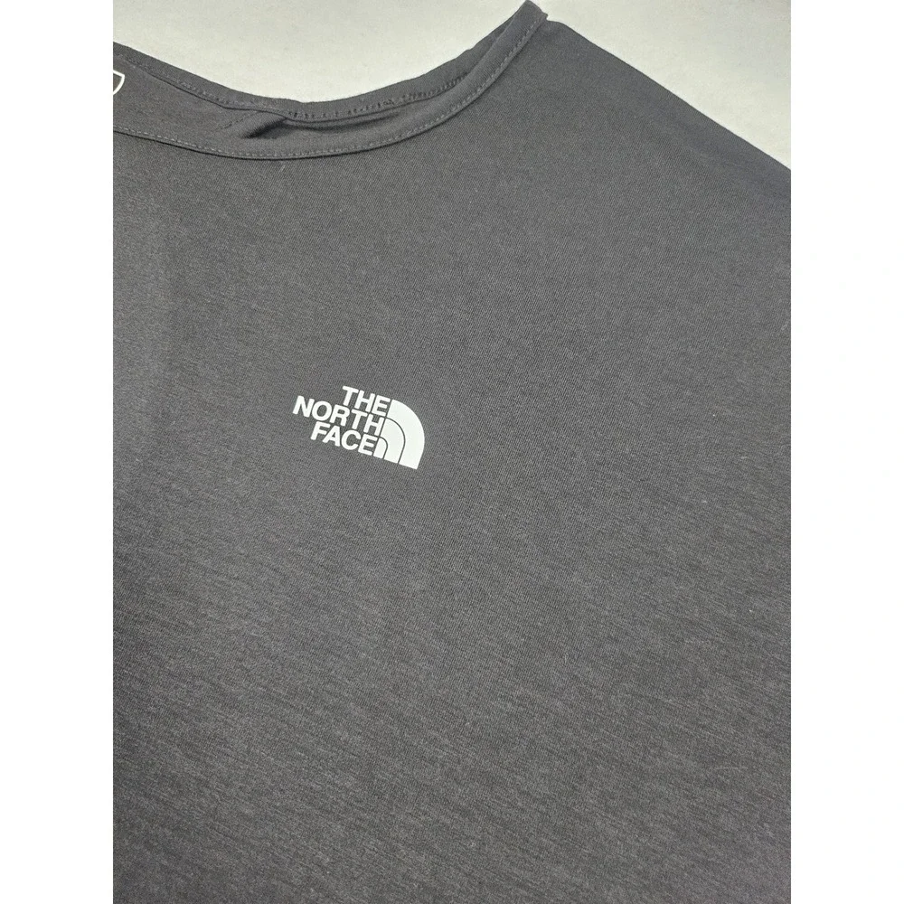 The North Face Womens Black Short Sleeve Keyhole Back Active Hiking Crop Top Med - Picture 5 of 9